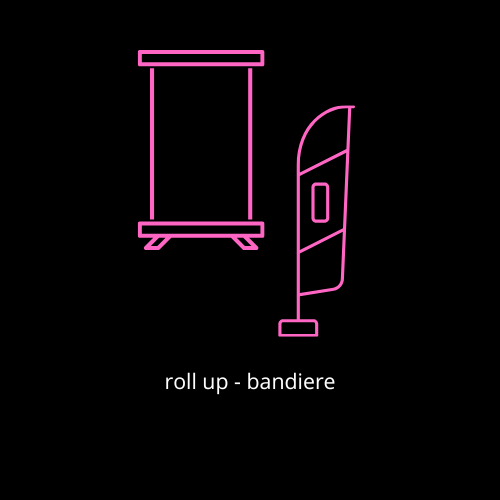 roll up e bandiere